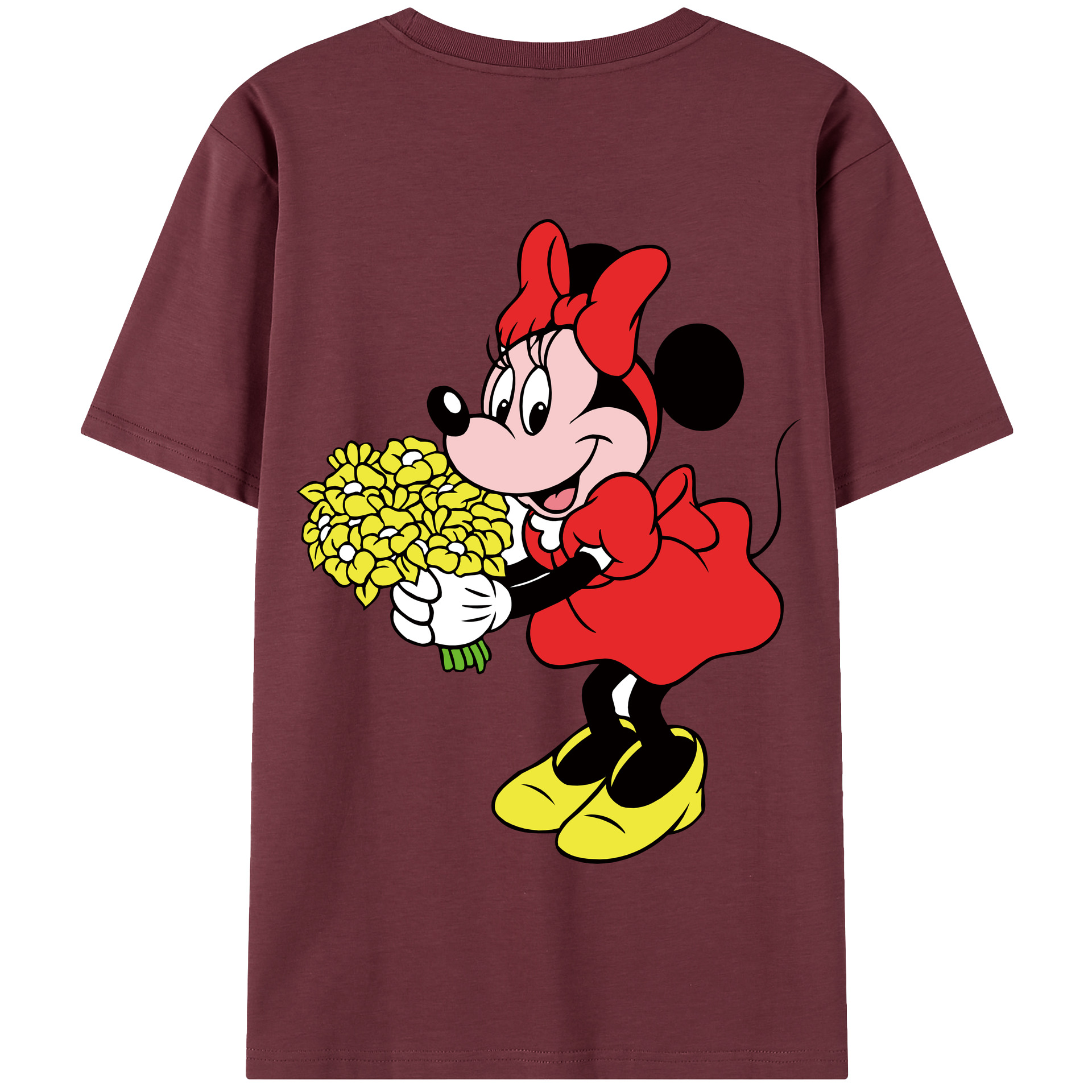 （画像用） ミッキーマウス Mickey Mouse 綿100％半袖Tシャツ（背面プリント）